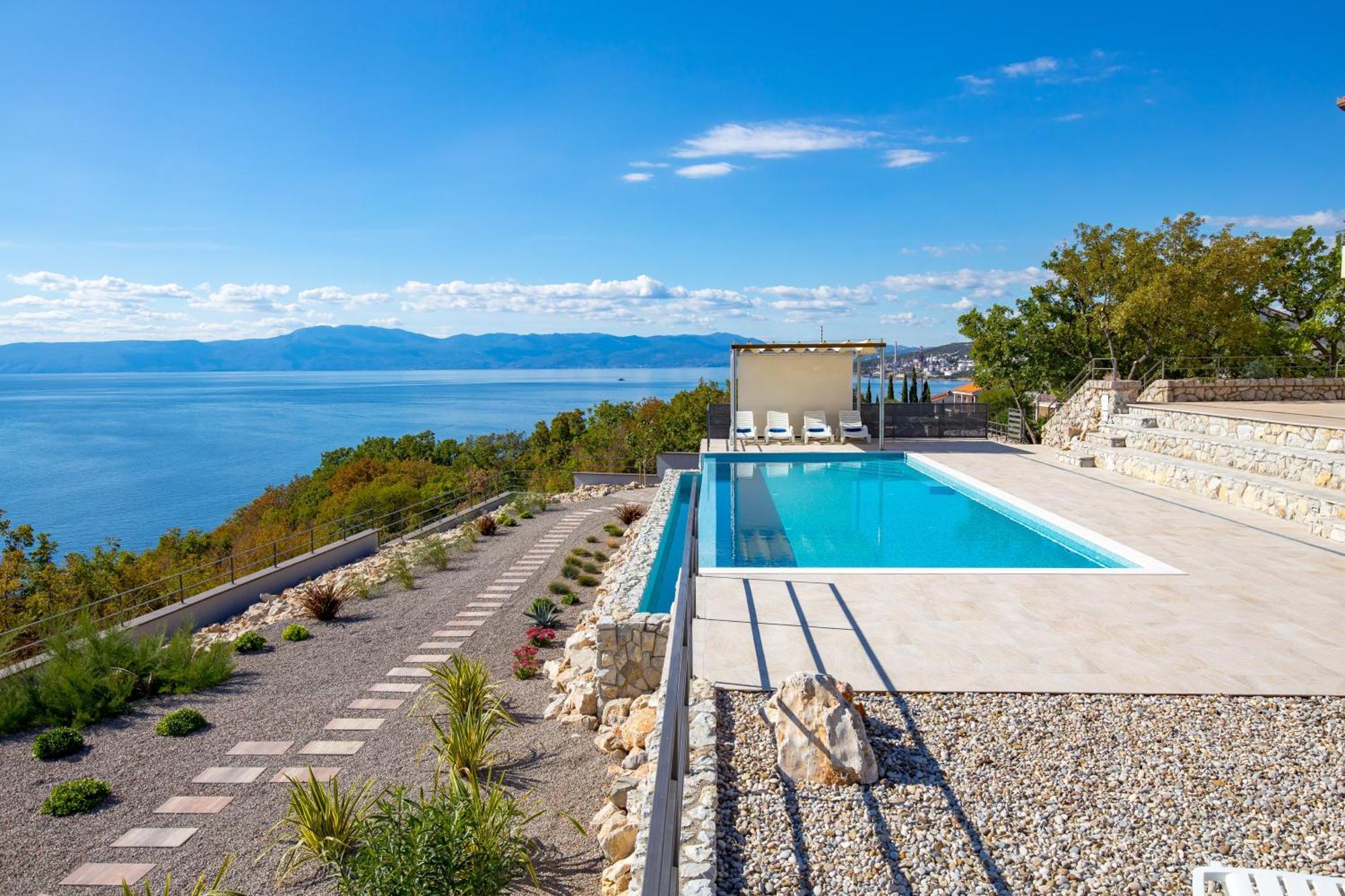 Luxury Villa Ostro With Pool & Krk Bridge View Kraljevica Dış mekan fotoğraf