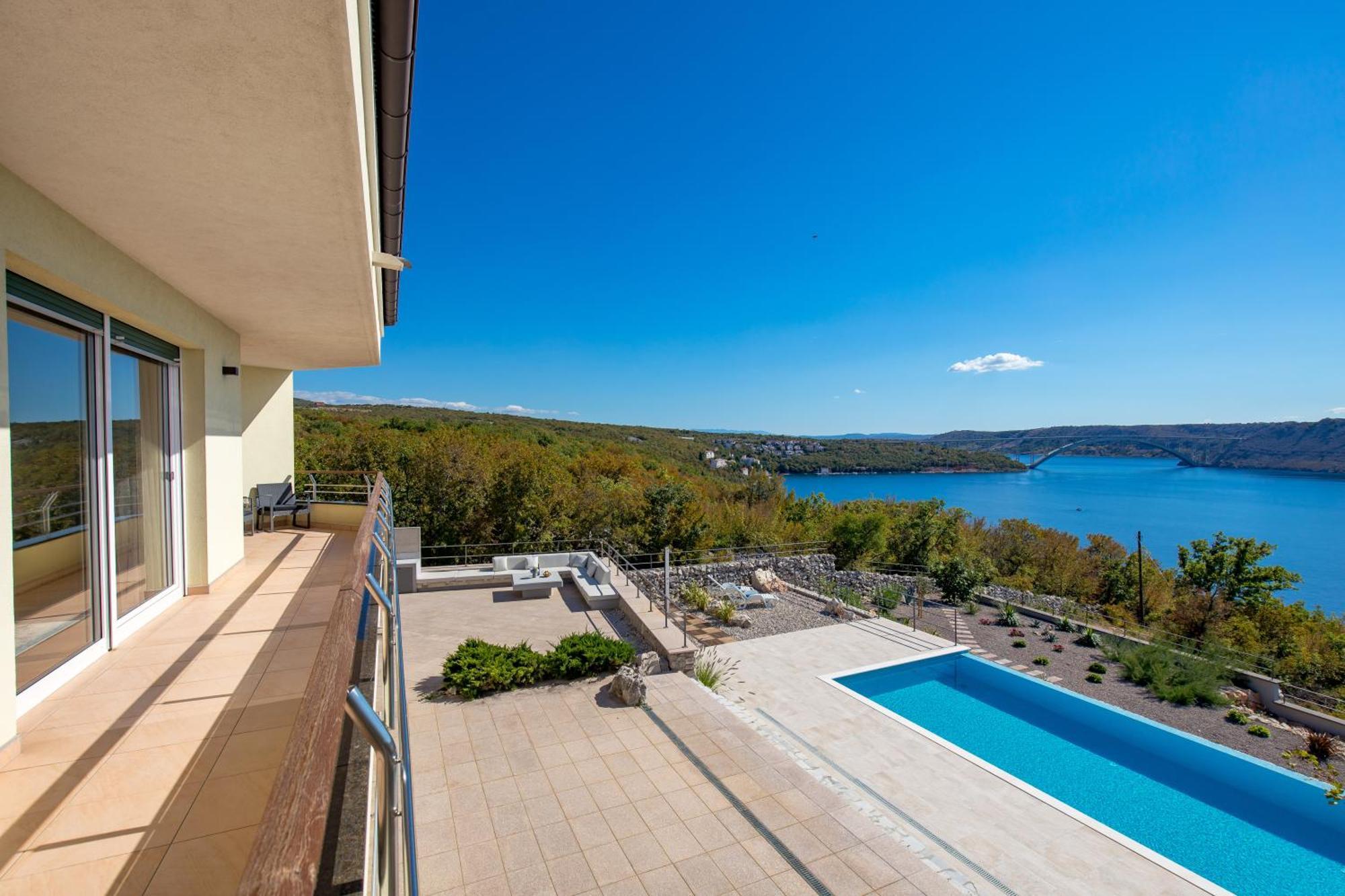 Luxury Villa Ostro With Pool & Krk Bridge View Kraljevica Dış mekan fotoğraf