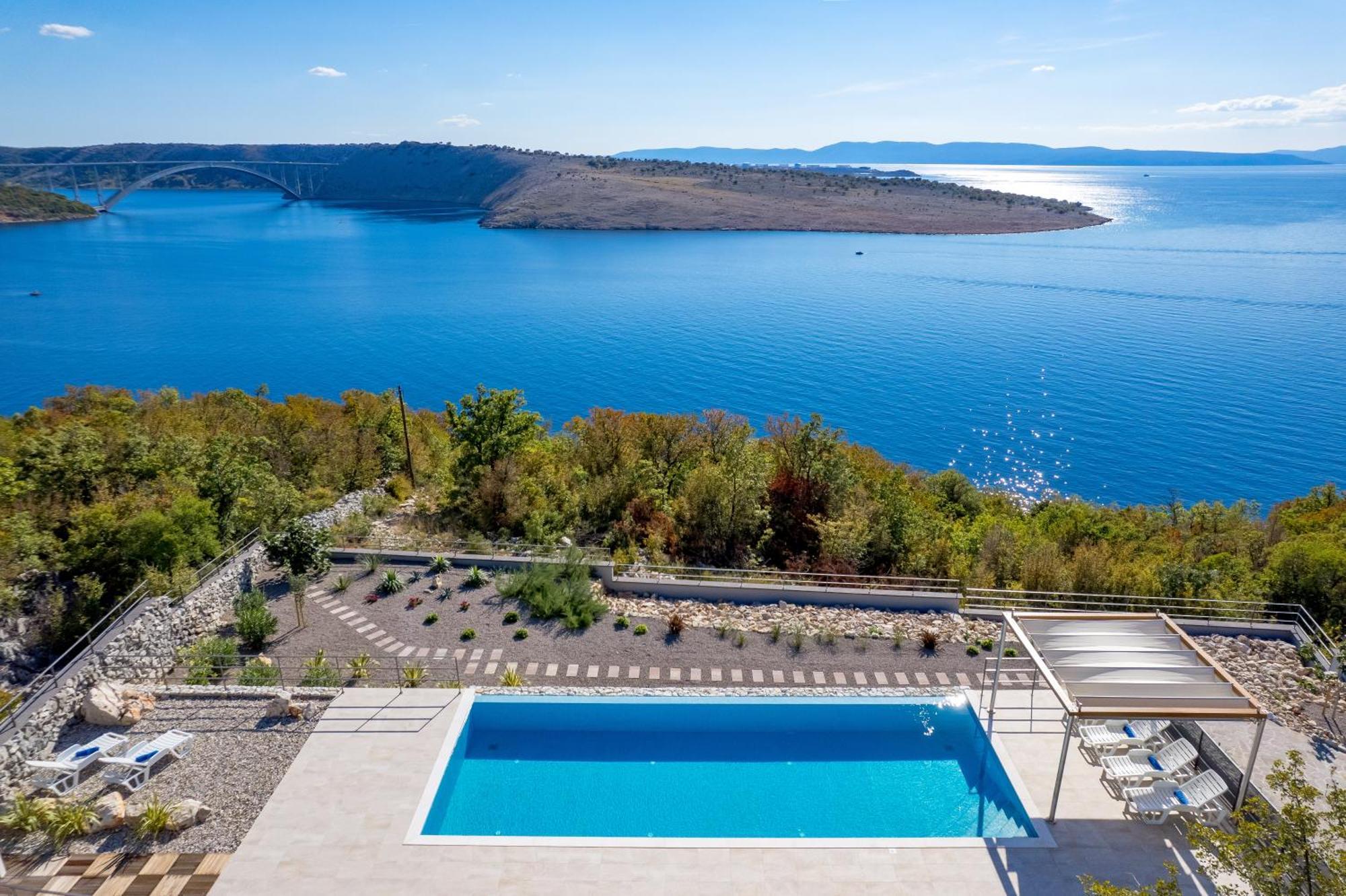 Luxury Villa Ostro With Pool & Krk Bridge View Kraljevica Dış mekan fotoğraf