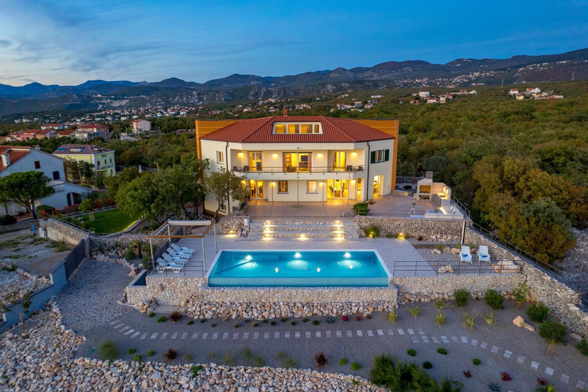 Luxury Villa Ostro With Pool & Krk Bridge View Kraljevica Dış mekan fotoğraf