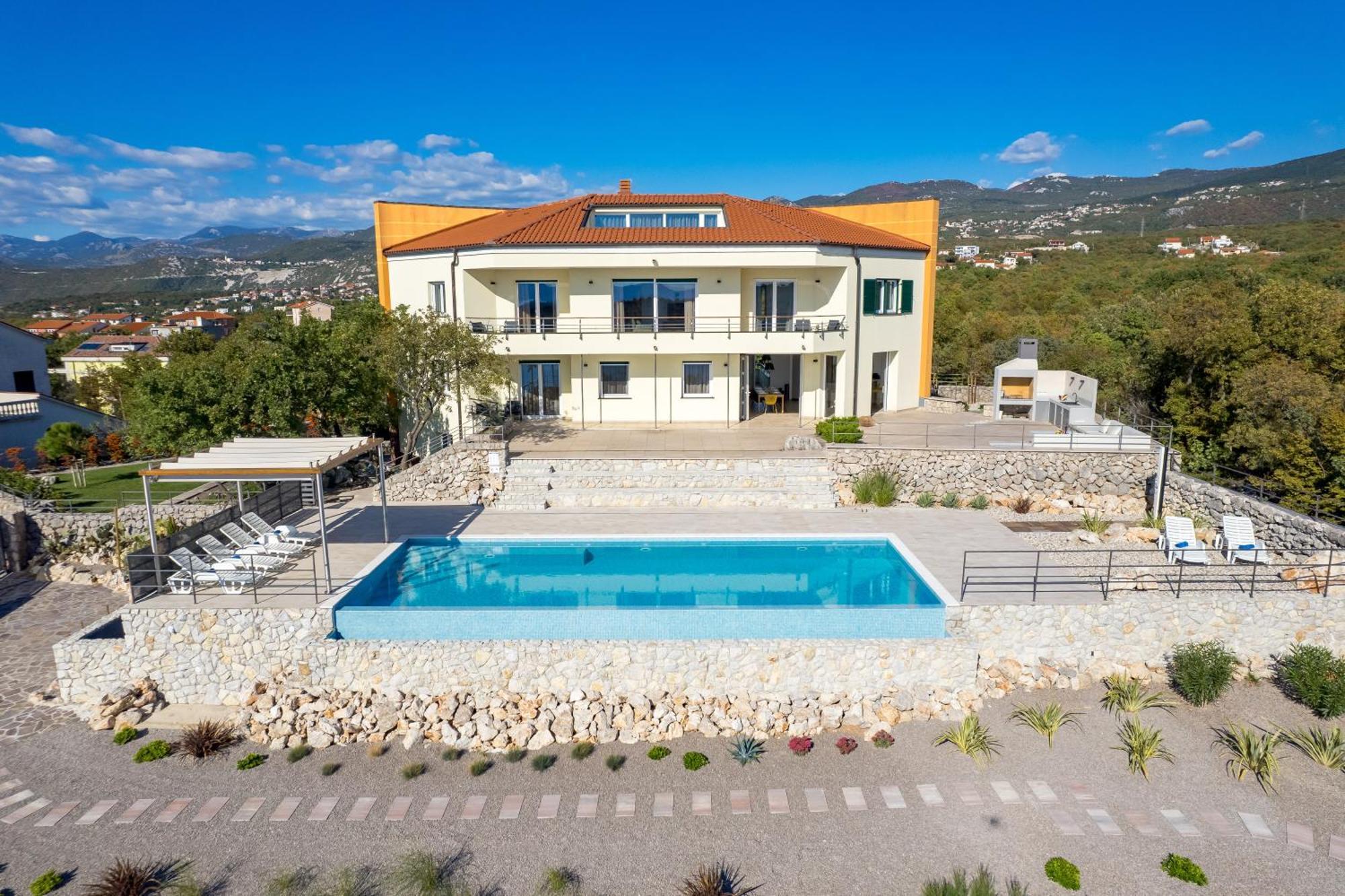 Luxury Villa Ostro With Pool & Krk Bridge View Kraljevica Dış mekan fotoğraf