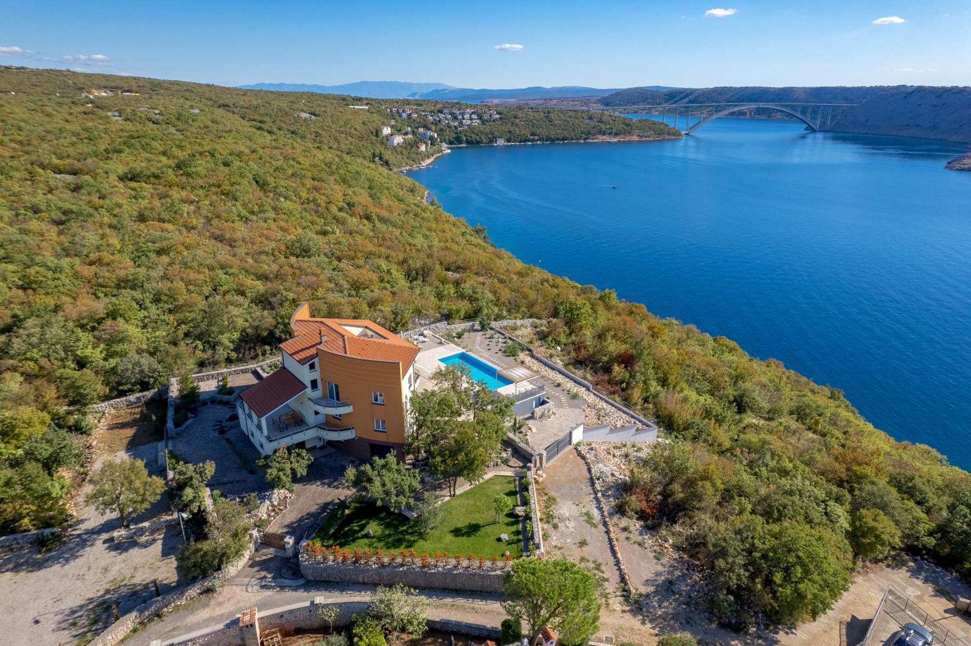 Luxury Villa Ostro With Pool & Krk Bridge View Kraljevica Dış mekan fotoğraf
