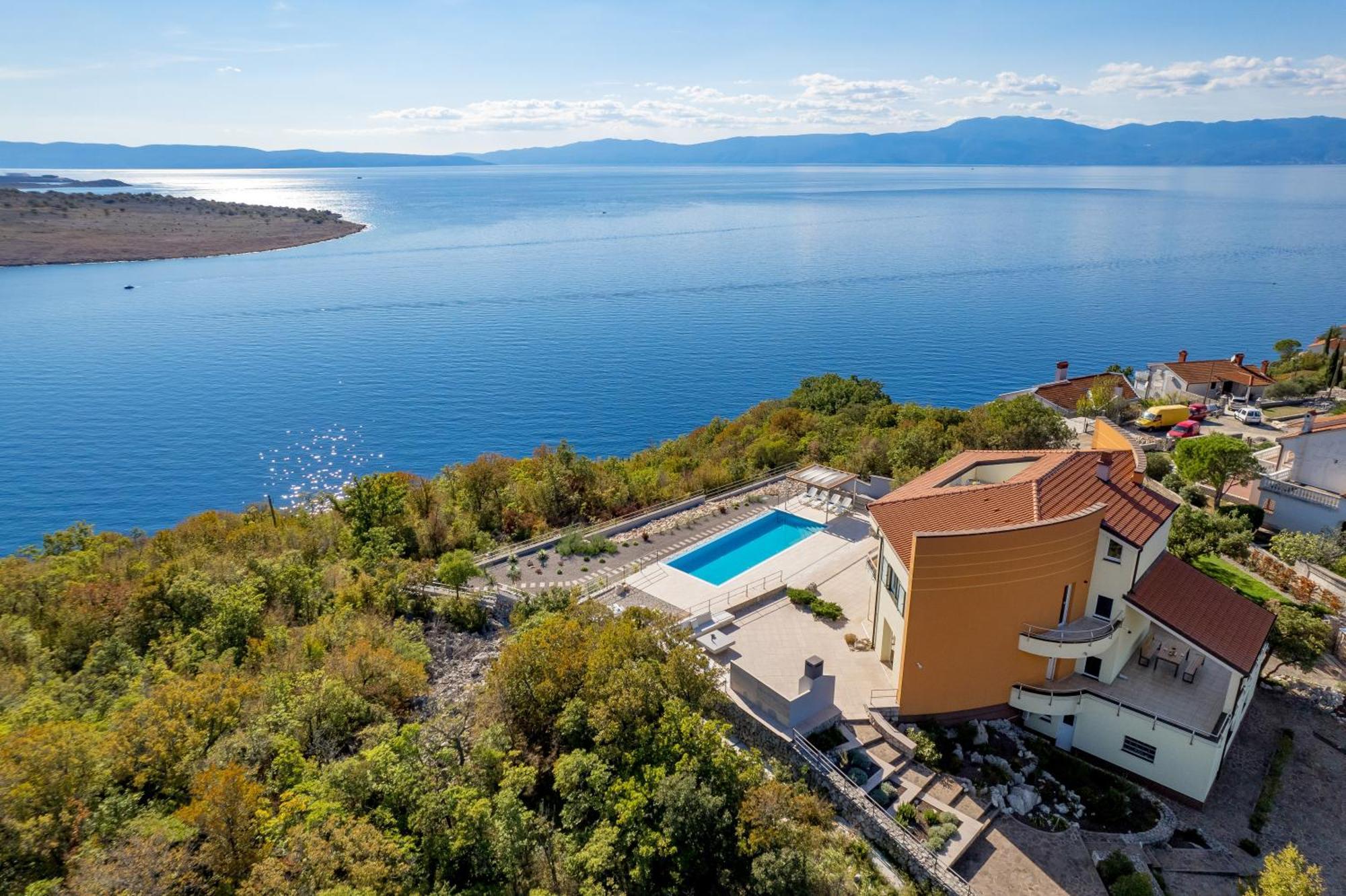 Luxury Villa Ostro With Pool & Krk Bridge View Kraljevica Dış mekan fotoğraf